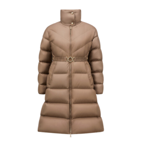 Brou Diagonal gesteppte Lange Daunenjacke