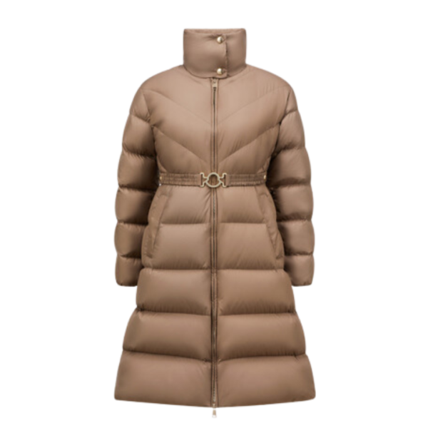 Brou Diagonal gesteppte Lange Daunenjacke