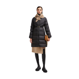 Brou Diagonal gesteppte Lange Daunenjacke