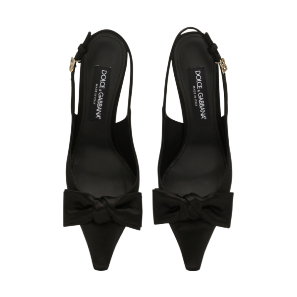 Satin Slingbacks mit Schleifen-Detail 10.5cm