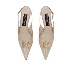 Poliertes Kalbsleder Slingbacks 6cm