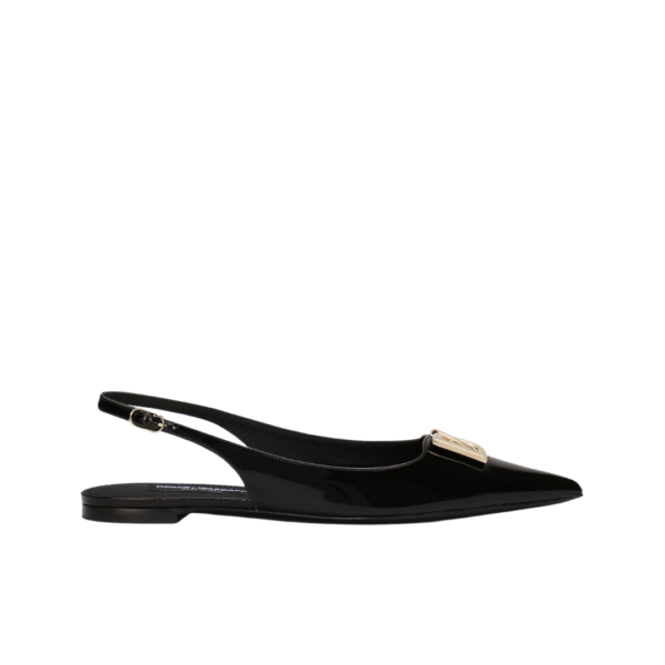 Poliertes Kalbsleder Slingbacks