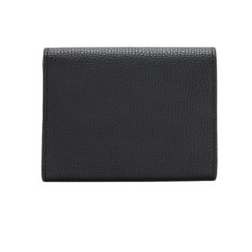 Dreifach gefaltete Brieftasche „Anagram“ aus genarbtem Kalbsleder 7.8cm