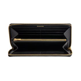 Continental Brieftasche mit Steppmuster in Schwarz 19cm