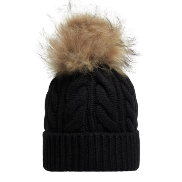 Mütze aus Wollmischung mit Pompon