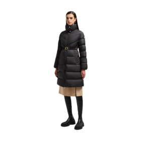 Brou Diagonal gesteppte Lange Daunenjacke