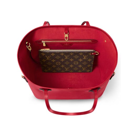 Neverfull MM Tote-Tasche in Rot 31cm - Afbeelding 3