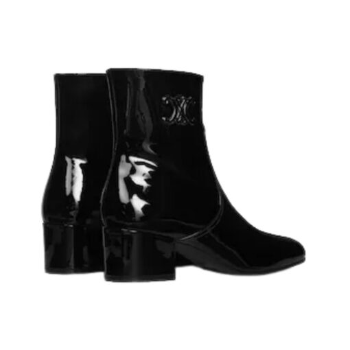 Les Bottes Triomphe Zipped Boot in Lack-Kalbsleder - Afbeelding 3