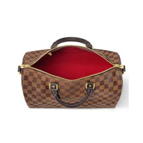 Speedy Bandoulière aus Damier Ebene Canvas 35cm