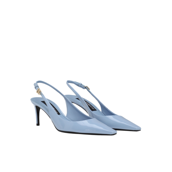 Poliertes Kalbsleder Slingbacks 6cm