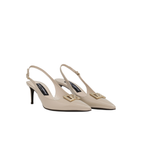 Poliertes Kalbsleder Slingbacks 6cm