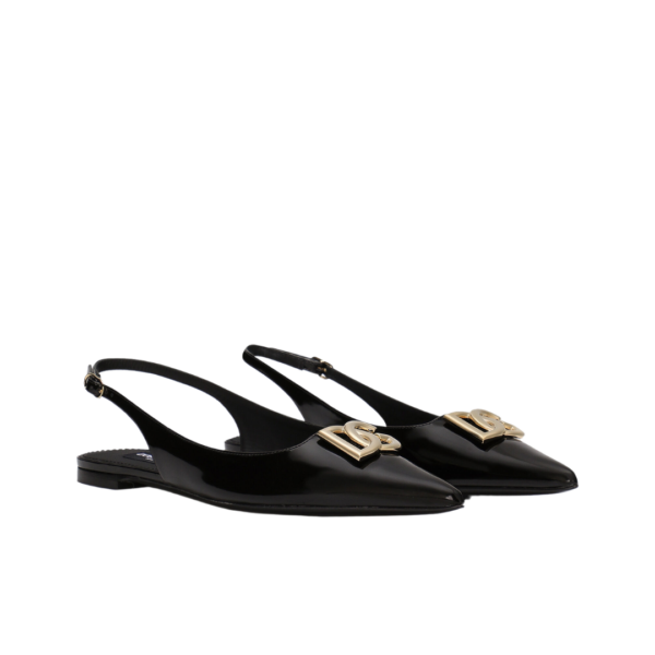 Poliertes Kalbsleder Slingbacks