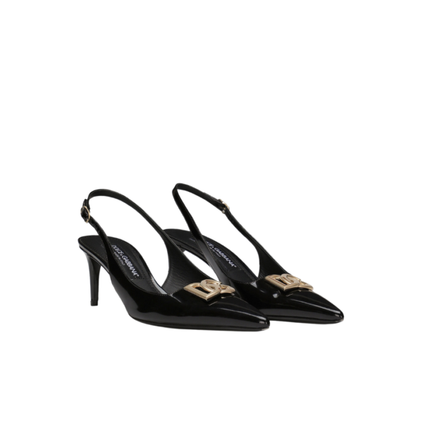 Poliertes Kalbsleder Slingbacks