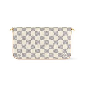 Félicie Damier Azur Canvas Clutch 21cm