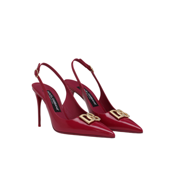 Poliertes Kalbsleder Slingbacks 9cm