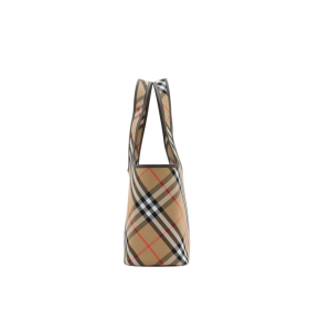 Check Tote Braun/Beige 39 cm