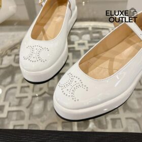 Clara Wedge Mary-Jane Ballerina aus Patentkalbsleder