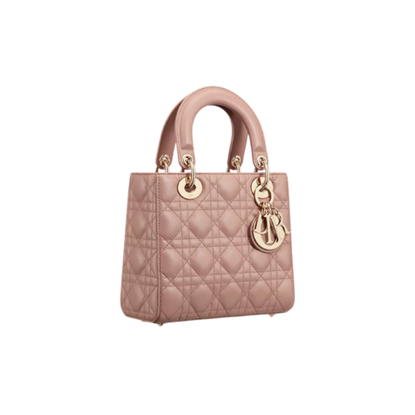 Blush lamsleer met Cannage-motief 20cm