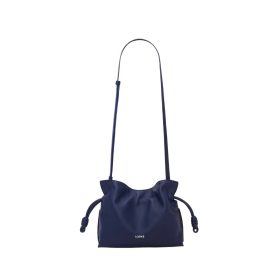 Clutch aus Nappaleder in Abyssblau 18cm