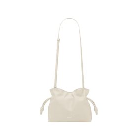 Clutch aus Nappaleder in Meersalz 18cm