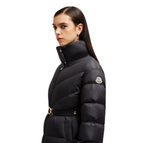 Brou Diagonal gesteppte Lange Daunenjacke