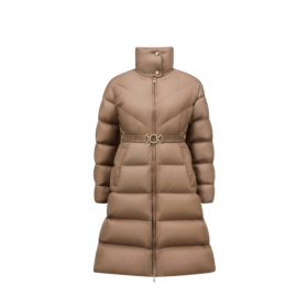 Brou Diagonal gesteppte Lange Daunenjacke