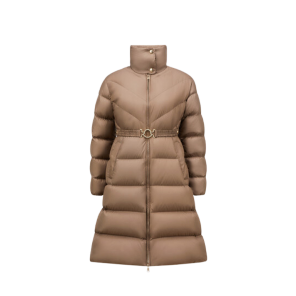 Brou Diagonal gesteppte Lange Daunenjacke