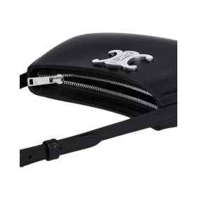 Glänzendes Kalbsleder in Schwarz 22cm
