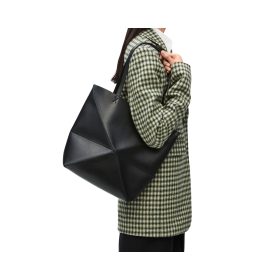Mittlere Puzzle Fold Tote aus glänzendem Kalbsleder 31.5cm