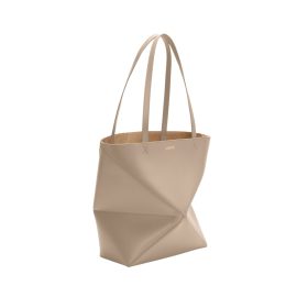 Mittlere Puzzle Fold Tote aus glänzendem Kalbsleder 31.5cm