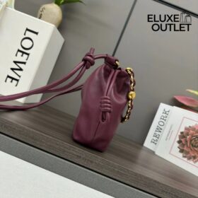 Mini Flamenco Tasche Dunkelburgunder 17cm