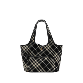Check Tote Schwarz/Weiß 41 cm