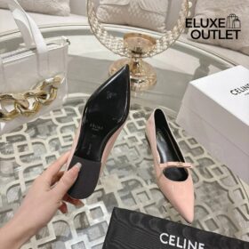 Suzy pointy toe ballerina in patentkalbsleder