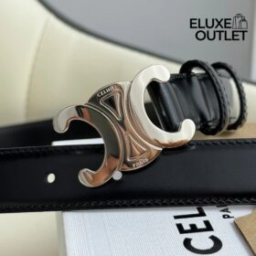 Kleiner Triomphe-Gürtel aus Taurillon-Leder 1.8cm