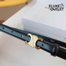Kleiner Triomphe-Gürtel aus Taurillon-Leder 1.8cm