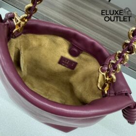 Mini Flamenco Tasche Dunkelburgunder 17cm