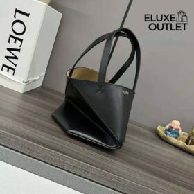 Mini Puzzle Fold Tote Schwarz 20cm