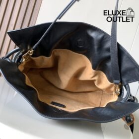 Clutch aus Nappa-Kalbsleder Schwarz 24.5cm