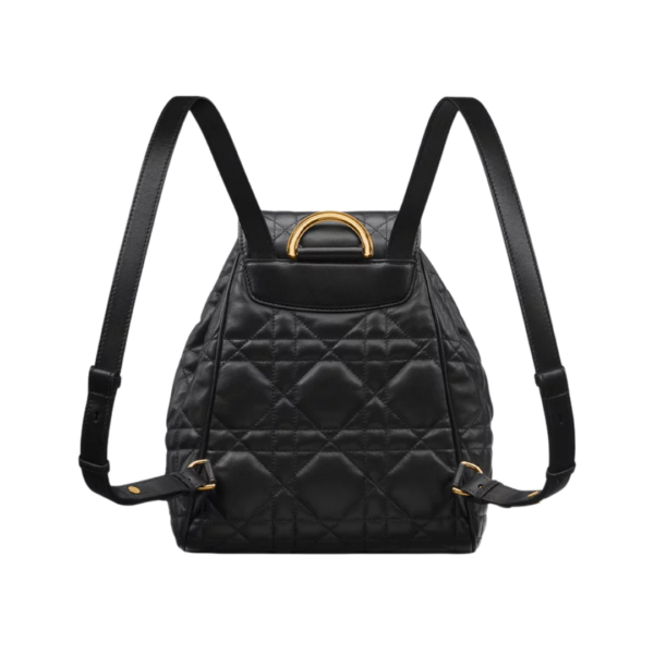 Zwart lamsleer met Macrocannage-motief 23cm