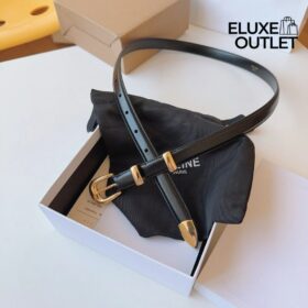 Kleiner Western-Gürtel aus Taurillon-Leder 1.8cm