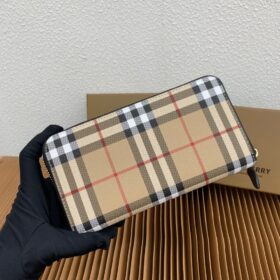 Check Zip Geldbörse 19cm