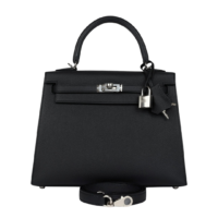 Kelly Epsom 25 Silber Black