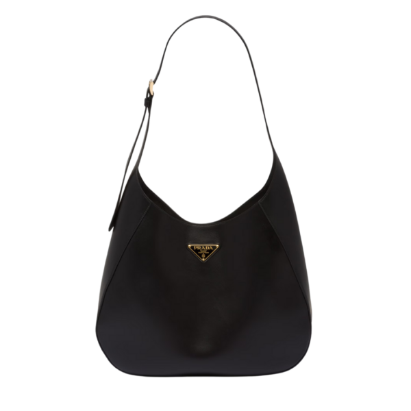 Große Schultertasche Schwarz 40 cm