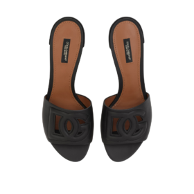 Kalbsleder-Mules mit DG Millennials-Logo 4cm