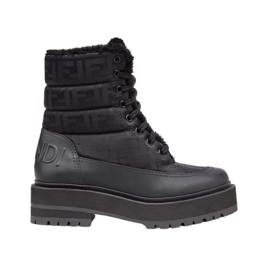 Schwarze Bikerboots aus Leder 3cm