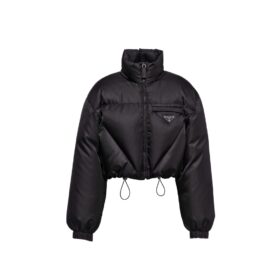 Gabardine Daunenjacke Schwarz