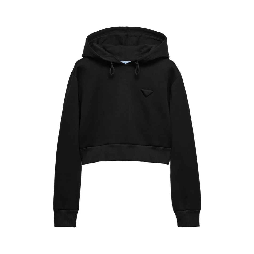 Beschnittene Kapuzenjacke