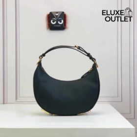 Schwarze Ledertasche  24.5cm