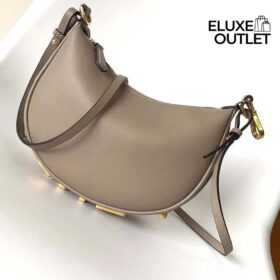 Mini Ledertasche in Taubengrau 13cm