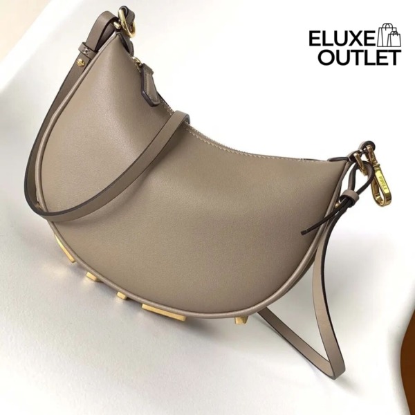 Mini Ledertasche in Taubengrau 13cm
